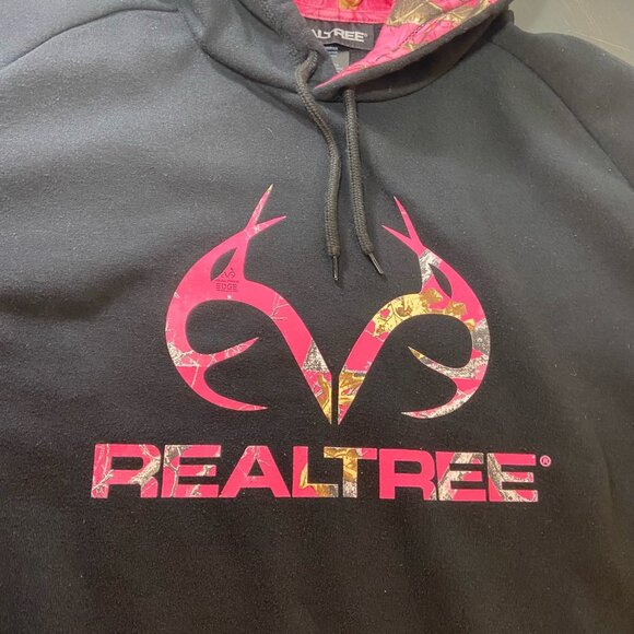 Realtree Pink Camo Logo Hoodie Sweatshirt XXL - Picture 6 of 8